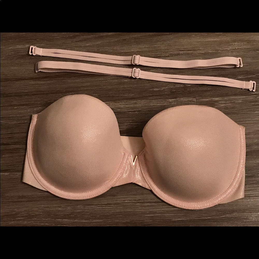 Victoria’s Secret Strapless Pink Sparkle Bra